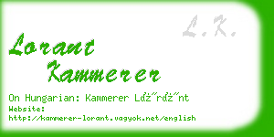 lorant kammerer business card